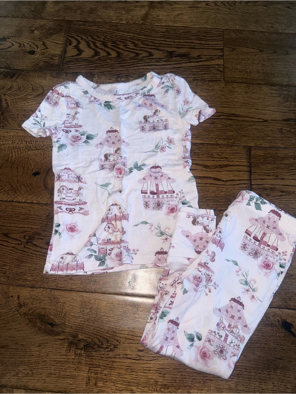 Posh Peanut Pink Carousel Bamboo PJs 18/24 Month